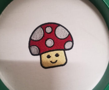 Mushroom Embroidery Digitzing into DST PES EMB files
